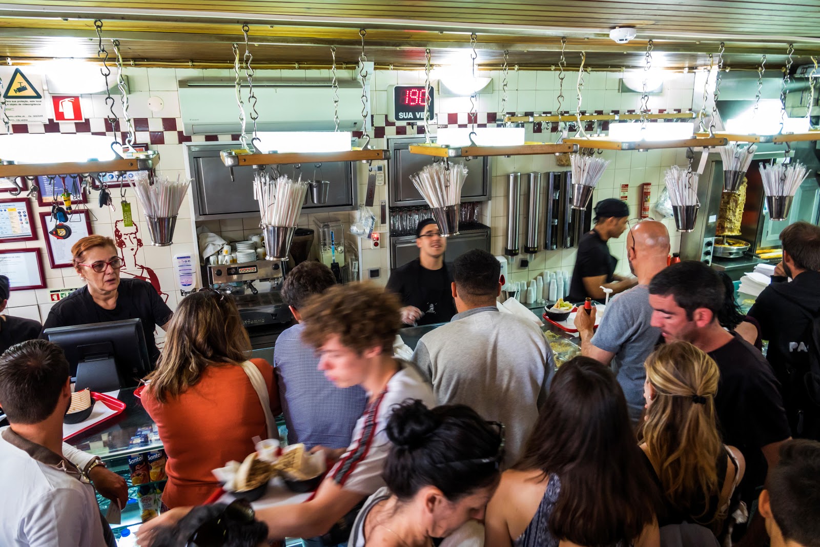 A crowded eatery