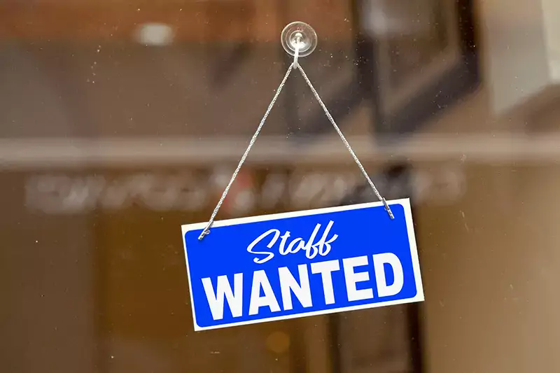 Staff Wanted Sign