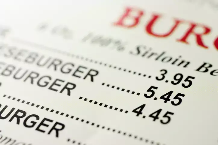 Cost of a burger